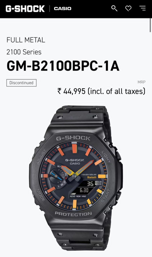 Casio G-shock Gmb-2100 "AAA-World Time/ Auto Light"