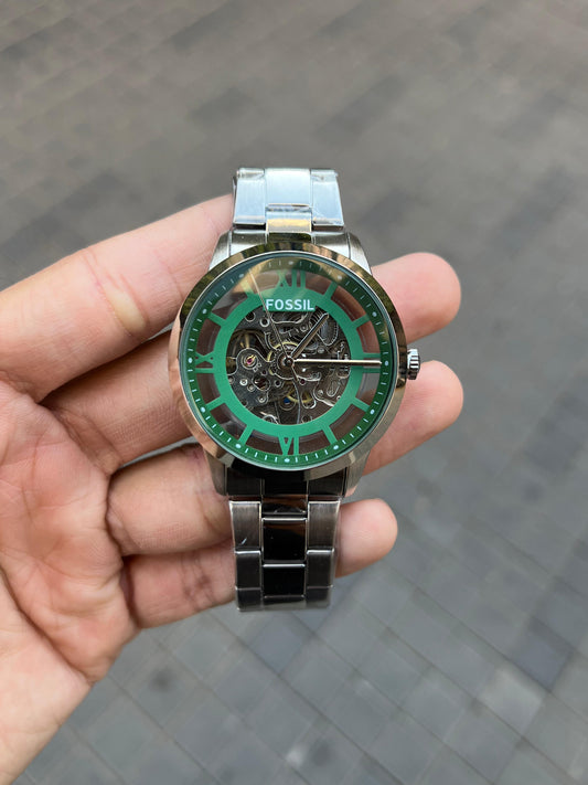 Fossil Townsman Chain Silver Green